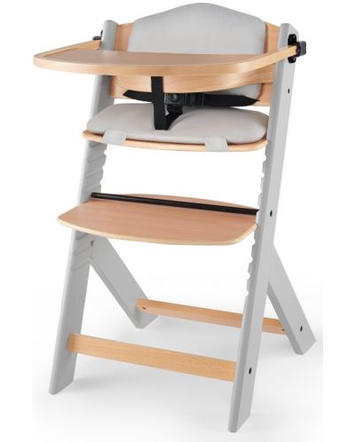 Столче за хранене KinderKraft - Enock, сиво, с възглавница - 1