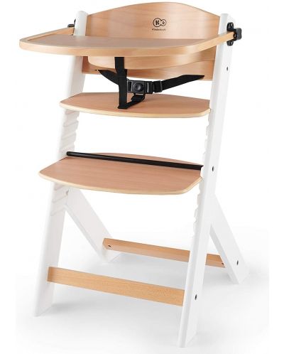 Столче за хранене KinderKraft - Enock, дървено/бели крака - 1