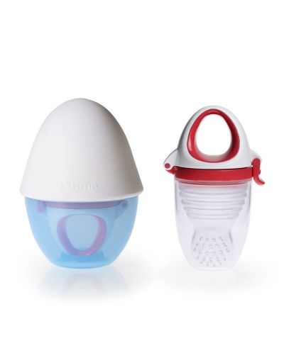 Kidsme Биберон за храна Plus 6м+ XL в кутия - Червен
