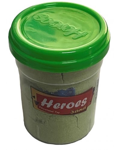 Кинетичен пясък Heroеs - Зелен, 200 g - 1