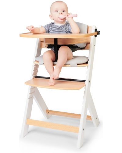 Столче за хранене KinderKraft - Enock, бяло, с възглавница - 8
