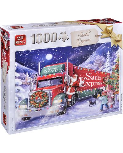Пъзел King от 1000 части - Камионът на Дядо Коледа - 1