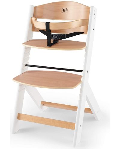 Столче за хранене KinderKraft - Enock, дървено/бели крака - 2