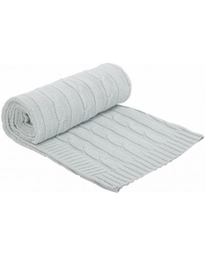 Плетено памучно одеяло KikkaBoo - Mint - 1