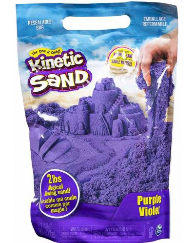 Кинетичен пясък Kinetic Sand - Лилав, 907 g - 1