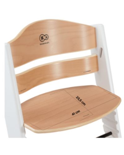 Столче за хранене KinderKraft - Enock, дървено/бели крака - 10