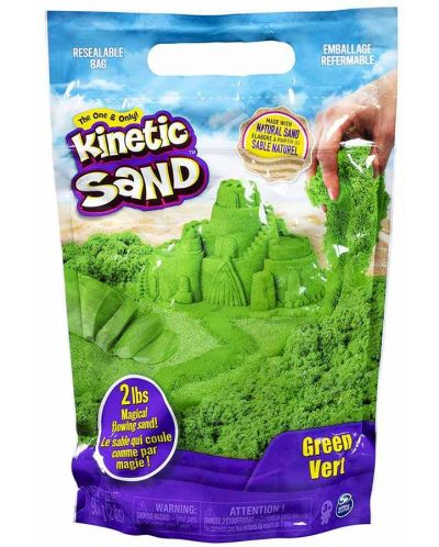 Кинетичен пясък Kinetic Sand - Зелен, 907 g - 1