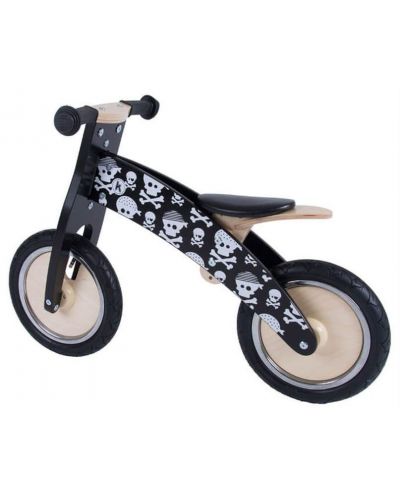 Дървено колело за баланс Kiddimoto - Пиратски черепи - 7