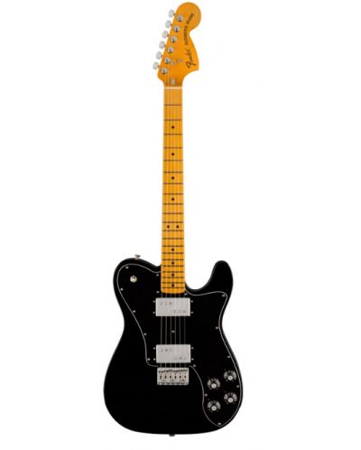 Електрическа китара Fender - Am Vintage II 1975 Telecaster Deluxe, черна - 1