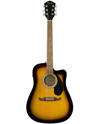 Електро-акустична китара Fender - FA-125CE, оранжева - 1