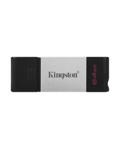 Флаш памет  Kingston - DT80, 128GB, USB 3.2 Gen 1, черна - 1