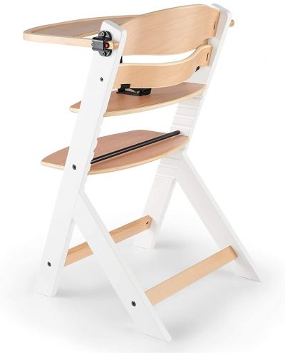 Столче за хранене KinderKraft - Enock, дървено/бели крака - 4
