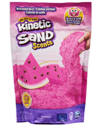 Кинетичен пясък Kinetic Sand - С аромат на диня, розов, 227 g - 1