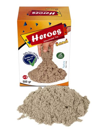Кинетичен пясък в кyтия Heroes - Натурален цвят. 500 g - 2