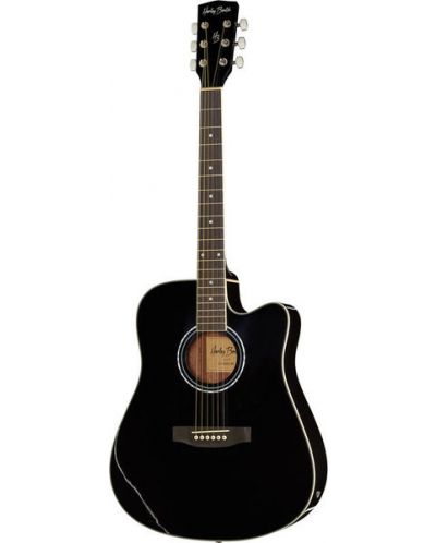 Акустична китара Harley Benton - D-120CE BK, черна - 1