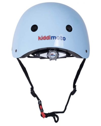 Детска вело каска Kiddimoto - Мото очила, синя, M - 3