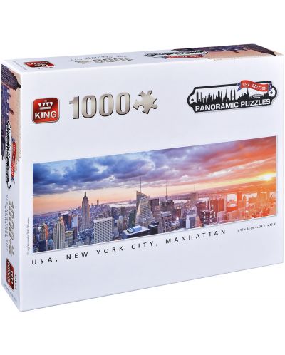 Панорамен пъзел King от 1000 части - Ню Йорк Сити, Манхатън - 1