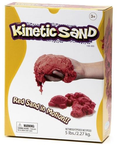 Кинетичен пясък Relevant Play - Червен цвят, 2.27 kg - 1