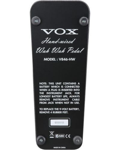 Усилвател за китара VOX - V846HW Wah Pedal, черен - 3