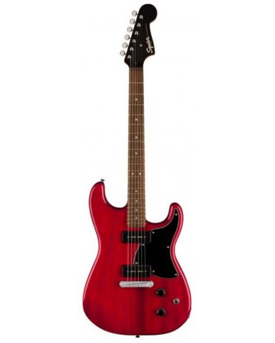 Електрическа китара Fender - SQ Paranormal Strat-O-Sonic, Crimson Red Transparent - 1