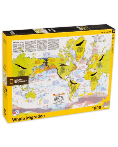 Пъзел New York Puzzle от 1000 части - Китова миграция - 2