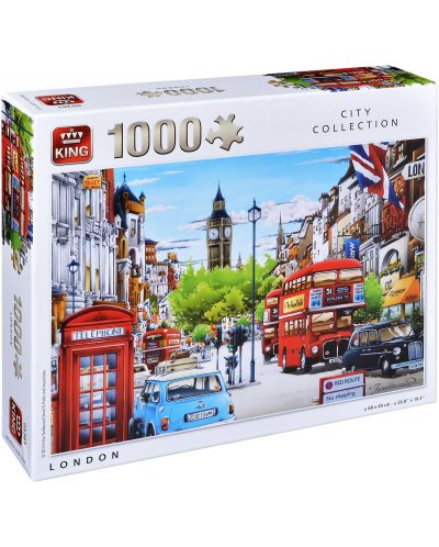 Пъзел King от 1000 части - Лондон, Хиро Таникава