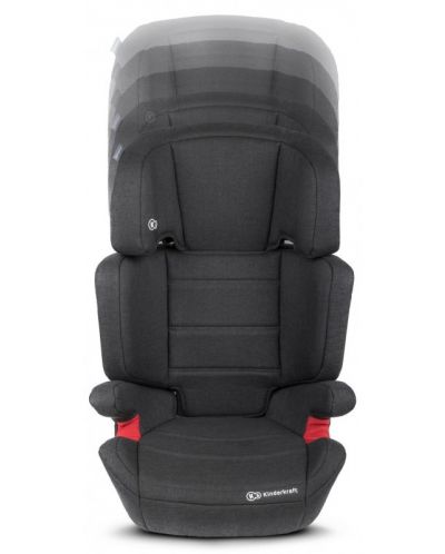Столче за кола KinderKraft Junior Plus - Модел 2018, черен - 8