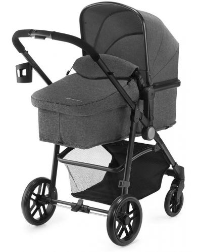 Бебешка количка 3 в 1 KinderKraft Juli - С кош и кошница, сива - 3