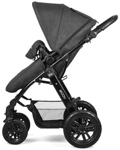 Бебешка количка KinderKraft MOOV - Черна - 4