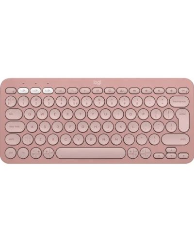Клавиатура Logitech - Pebble Keys 2 K380s, безжична, US Layout, Rose - 1