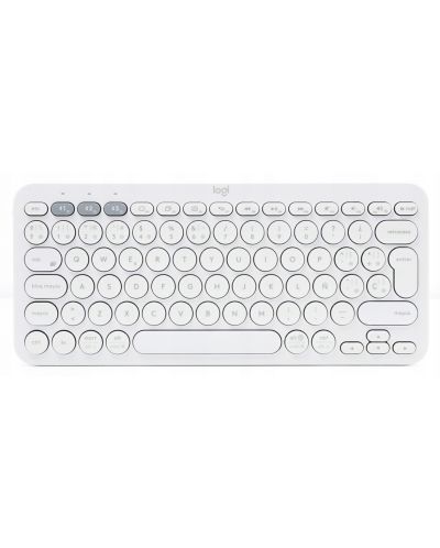 Клавиатура Logitech - K380 US For Mac, безжична, бяла - 1
