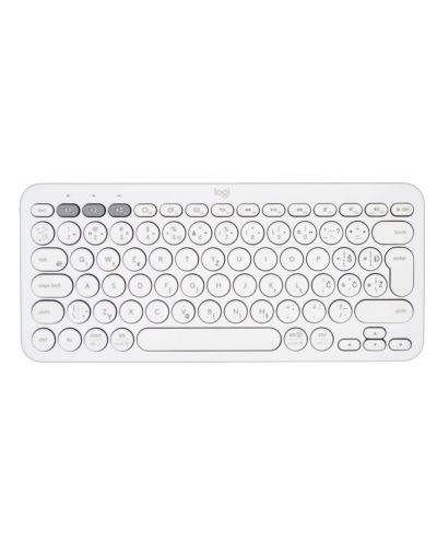 Клавиатура Logitech - K380, безжична, US Layout, бяла - 1