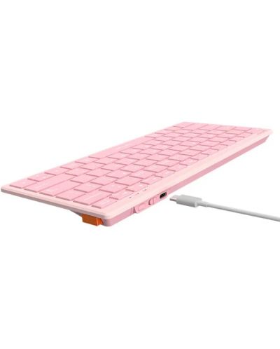 Клавиатура A4tech - FStyler FBX51C, безжична, Baby pink - 2