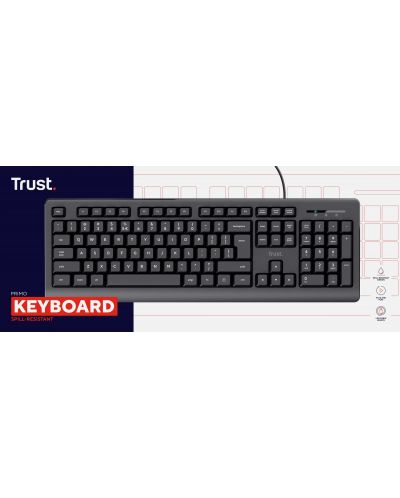 Клавиатура Trust - Primo, кирилизирана, черна - 4