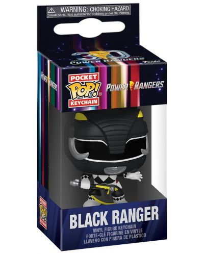 Ключодържател Funko Pocket POP! Television: Mighty Morphin Power Rangers - Black Ranger - 2