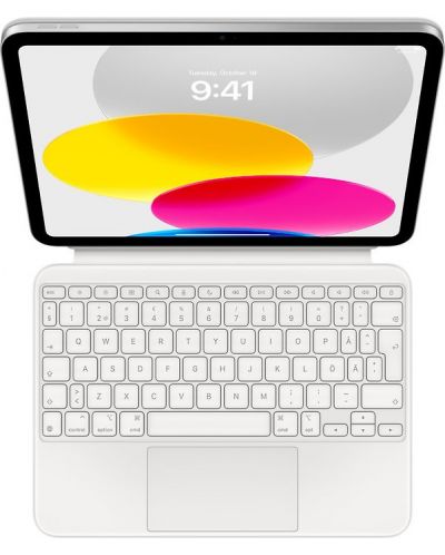 Клавиатура Apple - Magic Keyboard Folio BG, iPad 10th Gen, бяла - 1