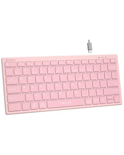 Клавиатура A4tech - FStyler FBX51C, безжична, Baby pink - 3
