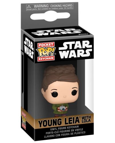 Ключодържател Funko Pocket POP! Movies: Star Wars - Young Leia with Lola - 2