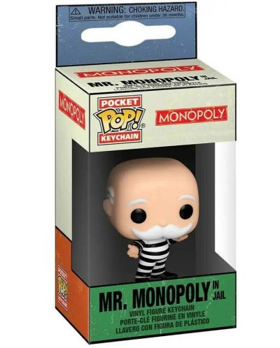 Ключодържател Funko Pocket POP! Games: Monopoly - Mr. Monopoly in Jail - 2