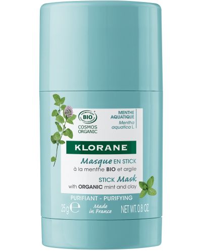 Klorane Mint Комплект -  Почистващ крем и Стик-маска, 40 ml + 25 g (Лимитирано) - 4