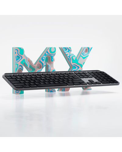 Клавиатура Logitech - MX Keys For Mac, безжична, Space Grey - 9