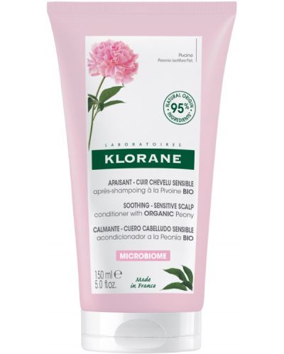 Klorane Peony Успокояващ балсам за коса, 150 ml - 1