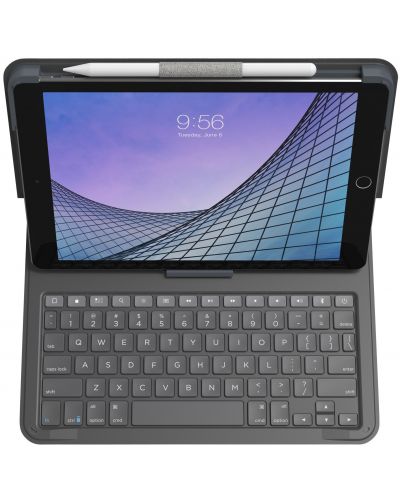 Клавиатура ZAGG - Messenger Folio 2, Apple-iPad 10.2/10.5, сива - 1