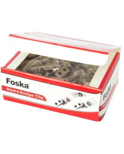 Клипс за баджове Foska - 100 броя - 1