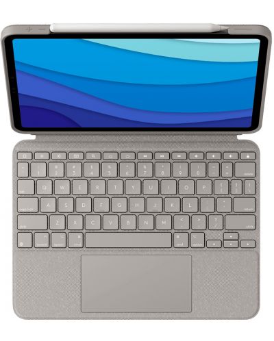 Клавиатура Logitech - Combo Touch, iPad Pro 11" 1st, 2nd, 3rd gen, Sand - 2