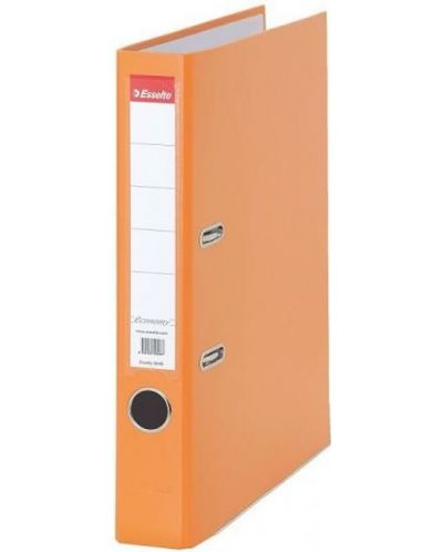 Класьор Esselte Eco - А4, 5 cm, PP, метален кант, сменяем етикет, оранжев - 1