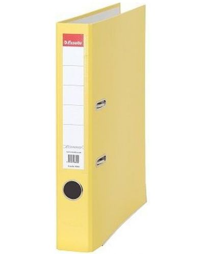 Класьор Esselte Eco - А4, 5 cm, PP, метален кант, сменяем етикет, жълт - 1