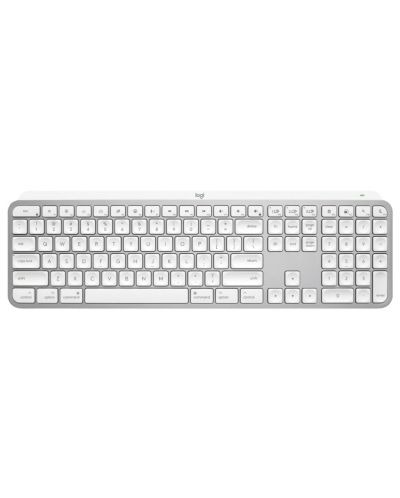 Клавиатура Logitech - MX Keys S for Mac USINTL, безжична, Pale Grey - 1