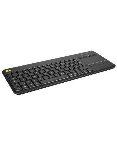 Клавиатура Logitech - K400 Plus Touch, безжична, черна - 3