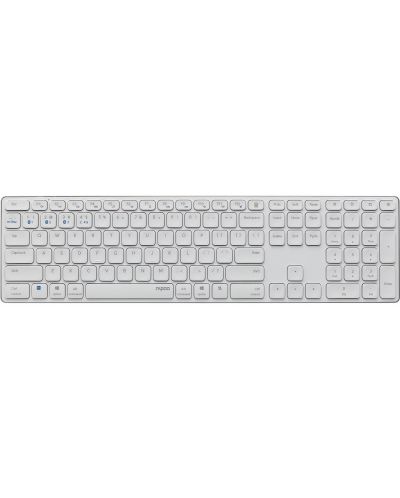 Клавиатура Rapoo - E9800M, безжична, бяла - 1